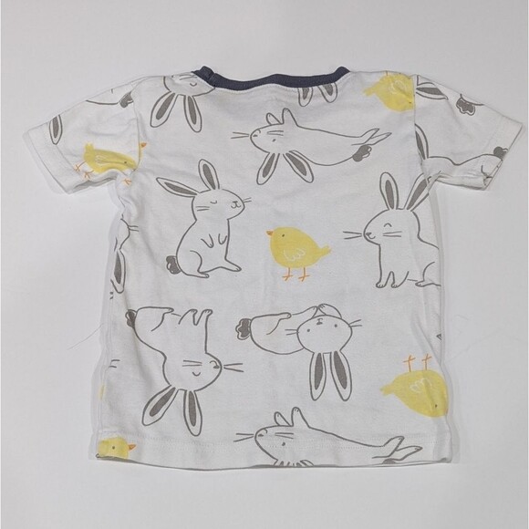 Carter's Easter rabbit Bunny Chick spring gray yellow white pajamas size 4t - Picture 3 of 8